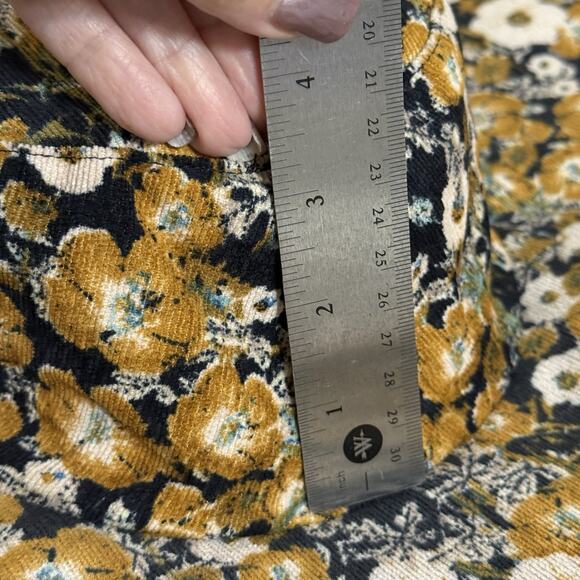 Anthropologie Corduroy Floral Print Bucket Hat Wide Wired Brim Sun Boho NWT - Picture 8 of 9